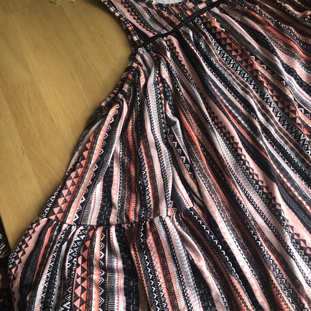 Robert Louis Pink and Black Striped Blouse
